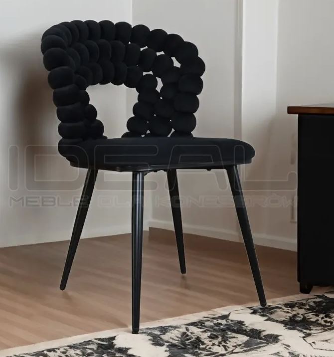 KRZESŁO GLAMOUR FANTASY BLACK FILONAUTA